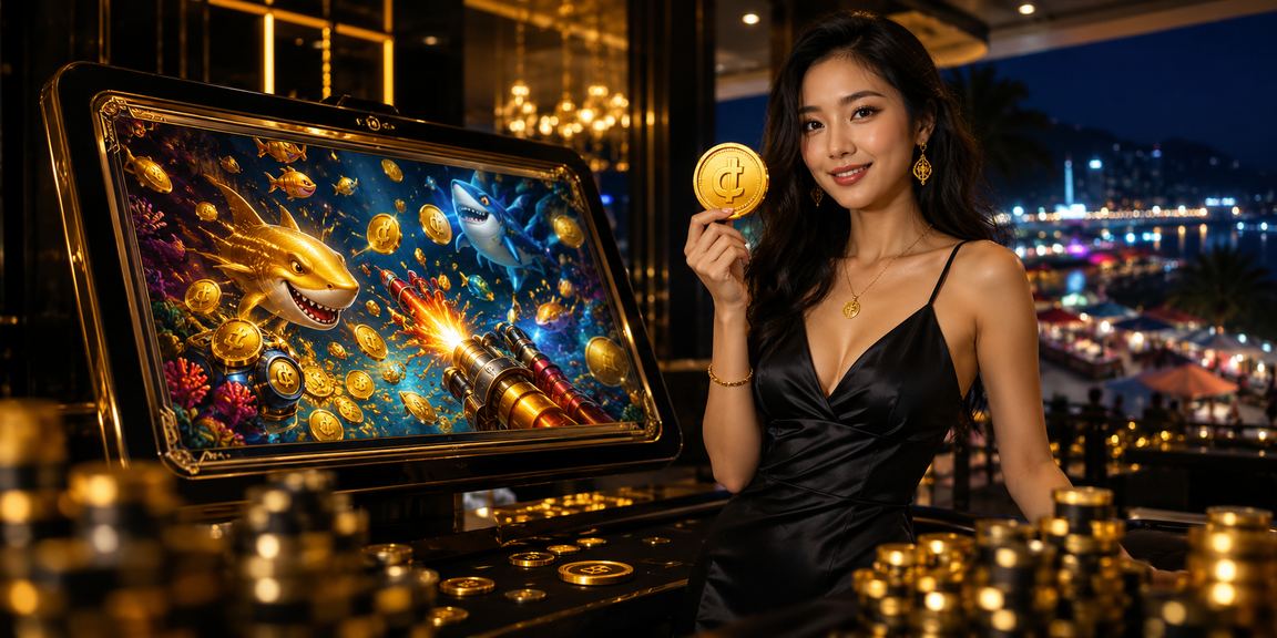 Cảnh đêm neon Phú Quốc gợi không khí giải trí thể thao và trò chơi trực tuyến